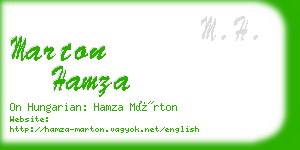 marton hamza business card